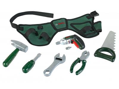 Bild zu Bosch Spielwerkzeug Werkzeuggürtel mit Ixolino Akkuschrauber uvm