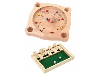 Bild zu Tiroler Roulette und Klappwürfelspiel Shut the Box Partyspiele im Set