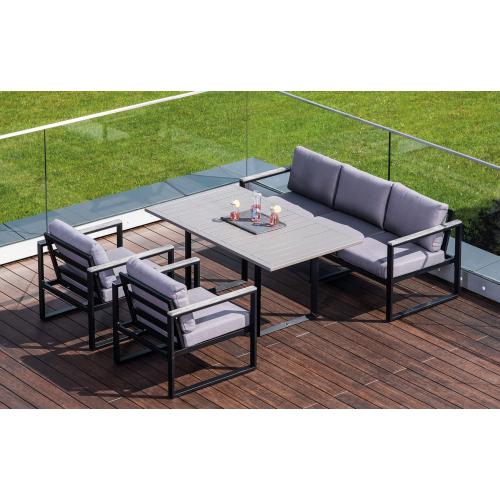 Preissturz » Garten Sitzgruppe Temara Aluminium Essgruppe mit Esstisch