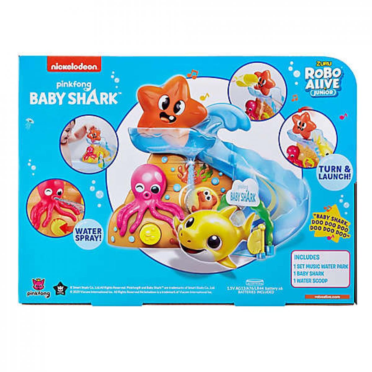 PINKFONG ZURU Baby Shark Badewanne Toys Alive Kinder Spielzeug ROBO Fisch BLAU 