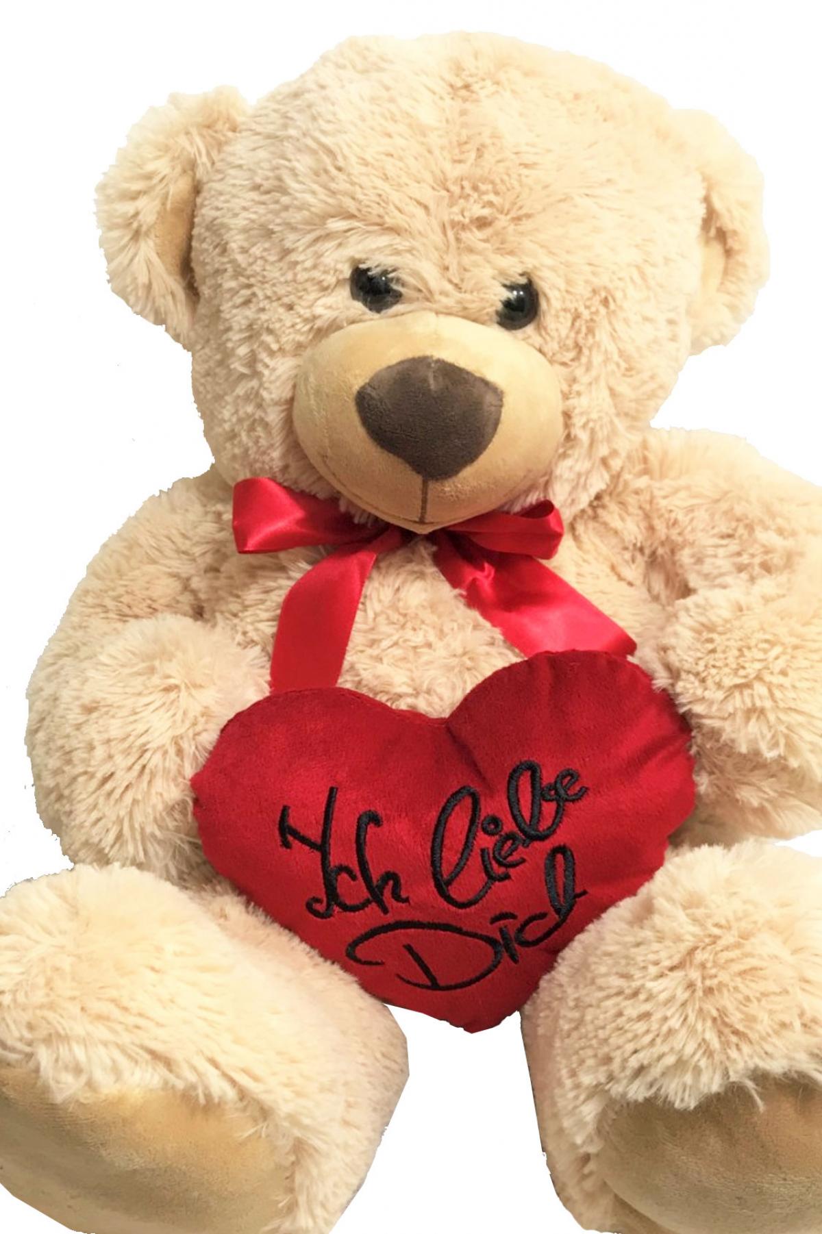 Preissturz » Teddy - Ich liebe Dich - Heunec - Riesen-Teddybär 70 cm